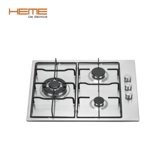 3 Burner Stainless Steel Gas Stove for Kitchens