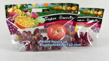 eco-friendly slider ziplock fruit bag with air holes for grape packaging bag, slider ziplock storage frozen bag with OEM logo