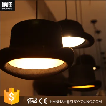Factory cheap price Aluminium ceiling light pashm hat pendant lamp with e27 led bulb light for restaurant / hotel decor