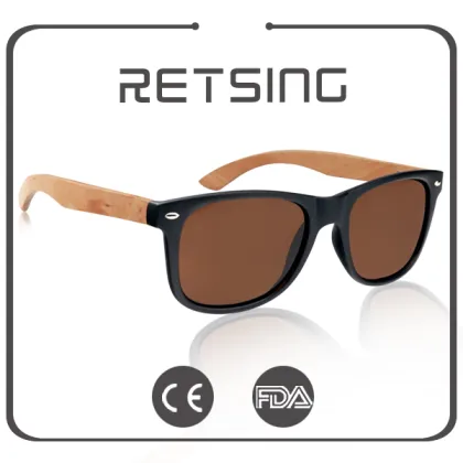 Revo mirror high quality handmade bamboo sun glasses