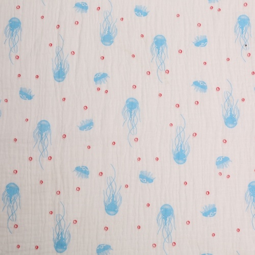 New Product Cotton Double Layer Gauze Printed Fabric
