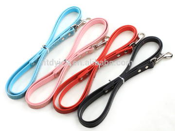 Colorful pet traction leather rope China supplier