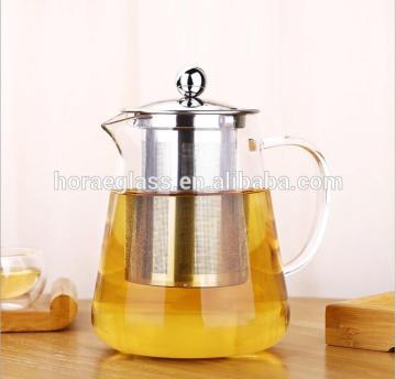 Eco-friendly high quality small glass teapot hot sale 950ml glass tea pot