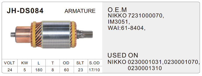truck starter parts-JH-DS084-X