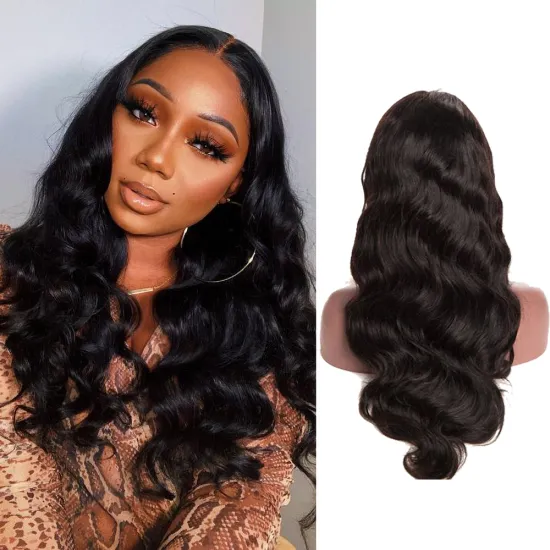 Cheap 11a Indian Human Hair Swiss Lace Wig Body Wave Virgin Human Hair Perruque Transparent  Full Lace Wig For Women