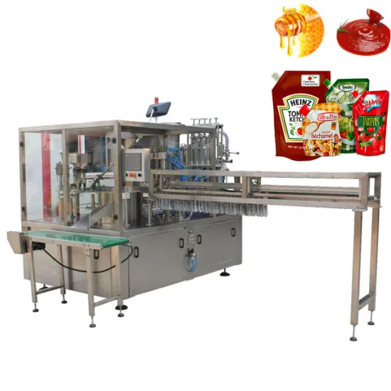 Rotary Liquid Premade Spouted Pouch Filling Capping Machine