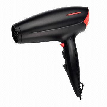 Hair dryer, removable filter for easy cleaning, safety cut-off, hanging loop