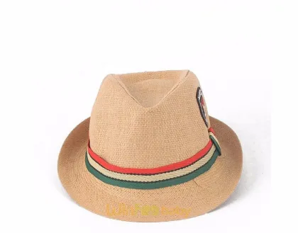 summer outdoor baby cheap panama hats kids boy short brim fedora hat