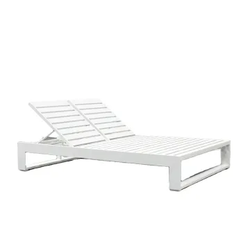 Double Aluminum Sun Lounger and Sunbed for Hotels