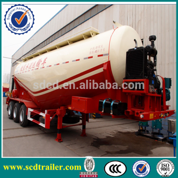Shandong brand new 3 axles 35 m3 Bulk Cement tanker, Tank truck trailer with air pressor
