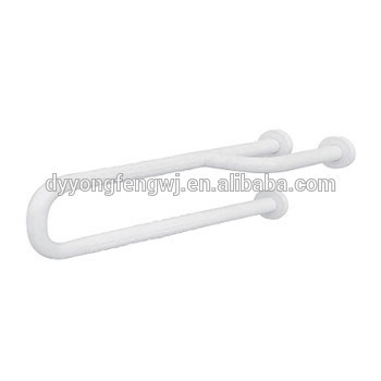 White nylon grab bar wth 3 support point