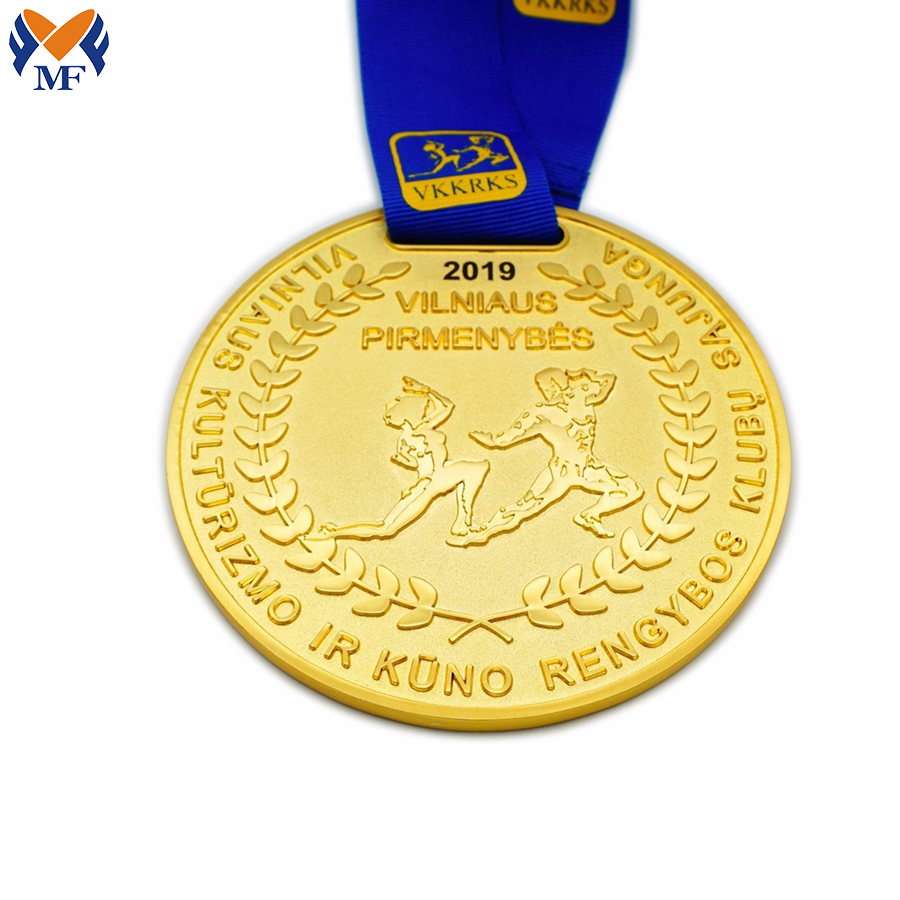 Medalhas de ouro até mesmo com logotipo próprio