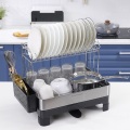 2 Tier Chrome Plated Metal Rack Dish Drainer