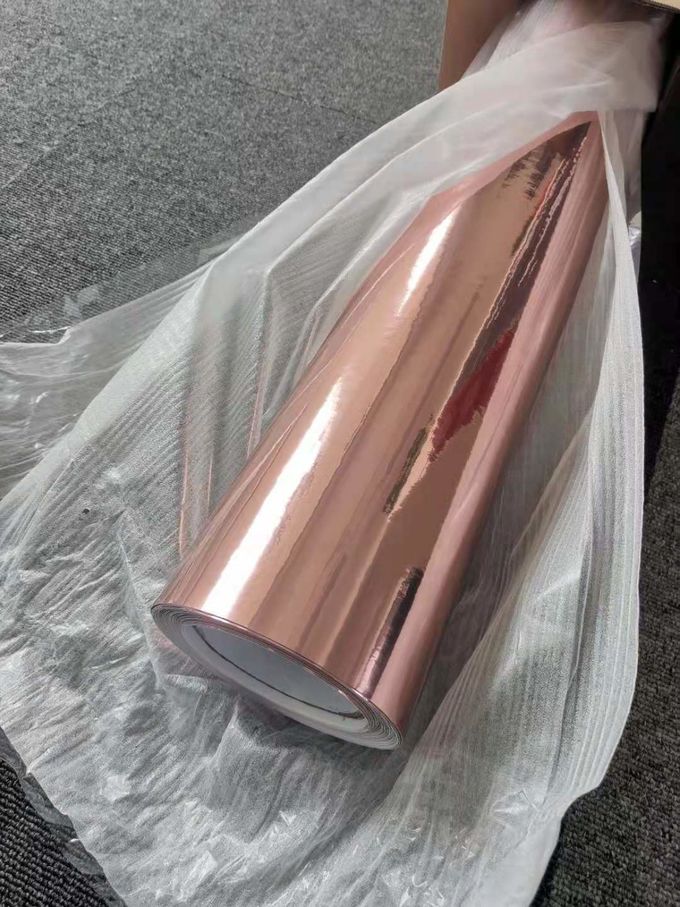 170 -метровая автомобильная хромированная виниловая обертка, лазерное голографическое розовое золото хромированное виниловое оберток 0