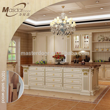 Foshan cheap all wood kitchen cabinets