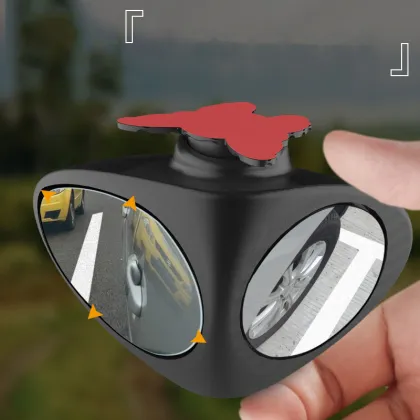 Dual-Vision Auxiliary Mirror: Car Rearview and Blind Spot Round Mirror