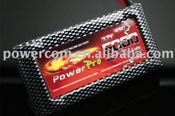 3.7V 5000mAh 45C Hard Case LiPo Race Pack