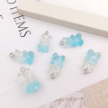 Resin Small Bear Charms Diy para hacer joyas