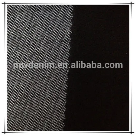 Black Stretch Inclined Terry knit indigo children fabric