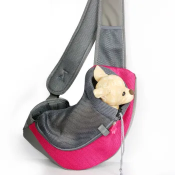 New Design: Breathable Mesh Hands-Free Single Shoulder Front Pouch Pet Dog Carrier Sling Bag