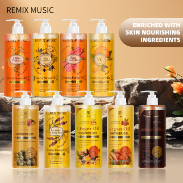OEM Factory Wholesale 500ML Ginger Oil Hotel Milk Exfoliating Lightening Body Wash