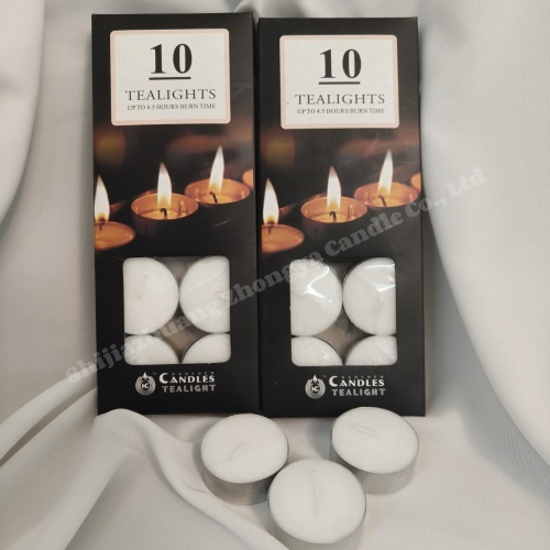 Custom Private Label Tealight Candles 10pcs black box