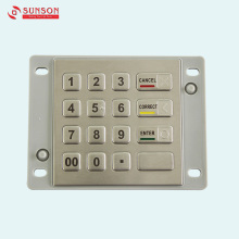 16 لوحة مفاتيح ATM من الفولاذ المقاوم للصدأ لتشفير البيانات