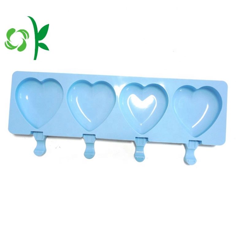 Custom Heart Shape Silicone Ice Cream Pop Mold