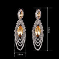 Gold Sparkly Crystal Women Fashion Earrings