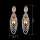 Gold Sparkly Crystal Women Fashion Earrings