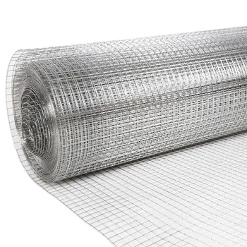 Galvanized Wire Mesh: 100x100, 1/2x1/2 Gauge, Hot-Dipped, 2x1 2 Construction Welded Fine Mesh