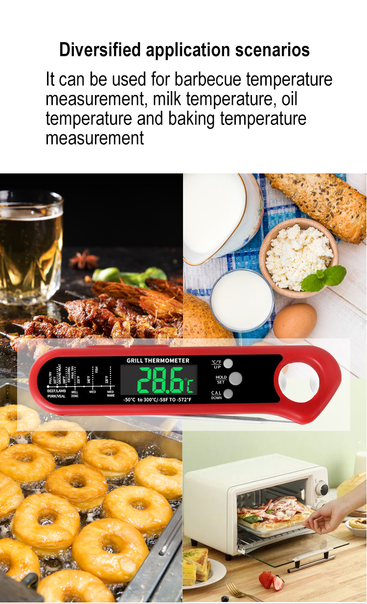 Digital Meat Thermometer with LED Display