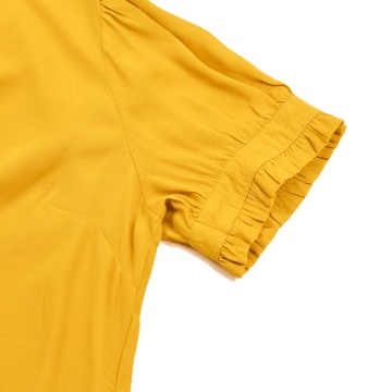Bluz özel uzun çalışma yüksek boyun rahat fırfır bayanlar kadın için vintage zarif bluz tops