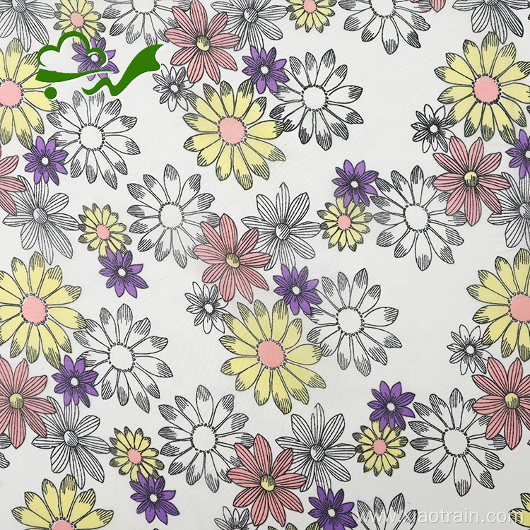 100D flower printed poly chiffon fabric