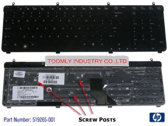 Laptop Keyboard For Hp Pavilion Dv7 Dv7t-2000,dv7t-3000 ,glossy Black 519265-001