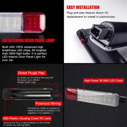 LLevo LED Interior Door Panel Courtesy Light for Chevy Suburban GMC Sierra