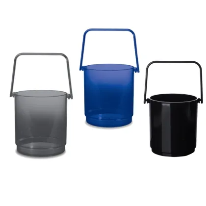 High Quality Custom Logo 38oz Round Plastic PS Bacardi Ice Bucket