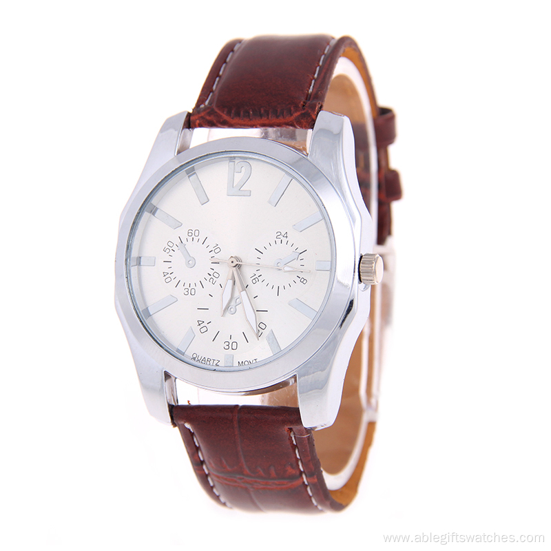 Hot sale Silver Luxuruy Leather Watches