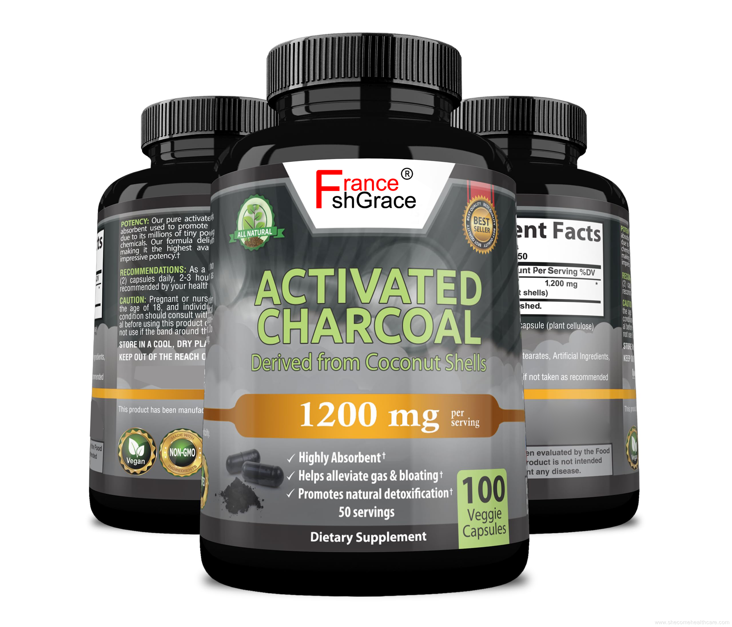 Activated Charcoal Alleviate Gas Activated Charcoal Capsules