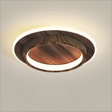 Walnut Color LED Ceiling Light for Modern Bedroom and Hallway