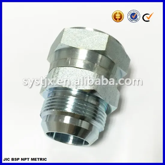 Carbon steel 37 degree JIC male ORFS female hydraulic adapter