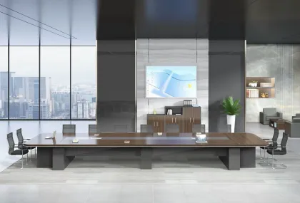 Wooden Boardroom Conference Table