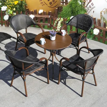 Affordable Outdoor Pe Rattan Furniture Sets: Table and Chairs for Garden