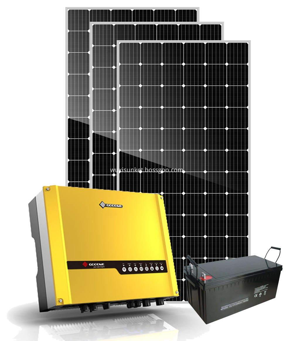 Sistema solare ibrido 8kw 10kw 15kw con batteria