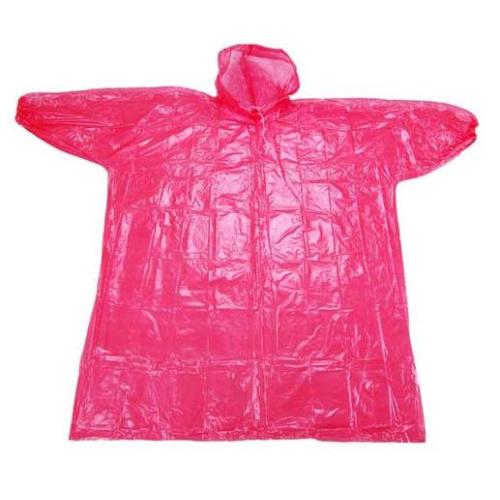 red Ladies Disposable Raincoat