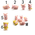 New Lovely Cute Pink Baby Schweine Modell Statue Figur Handwerk Handwerk Figur Ornament Miniaturen Mädchen Home Room Fairy Garden Dekoration