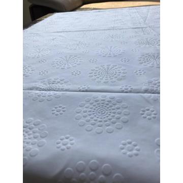 Tissu 3D en relief avec fleur de polyester