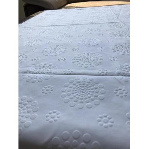 Tissu 3D en relief avec fleur de polyester