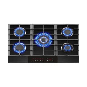 Hot Sale 5 Burner Built-in Tempered Glass Gas Hob with Safety Device