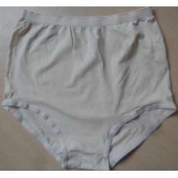 seamless waved waist briefs with lace in leg openning